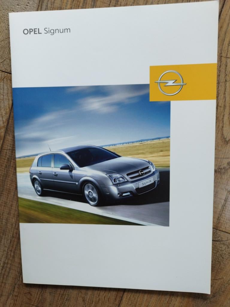 Opel Signum brochure en prijslijst 2003, Opel, Zo goed als nieuw, Opel, Ophalen of Verzenden