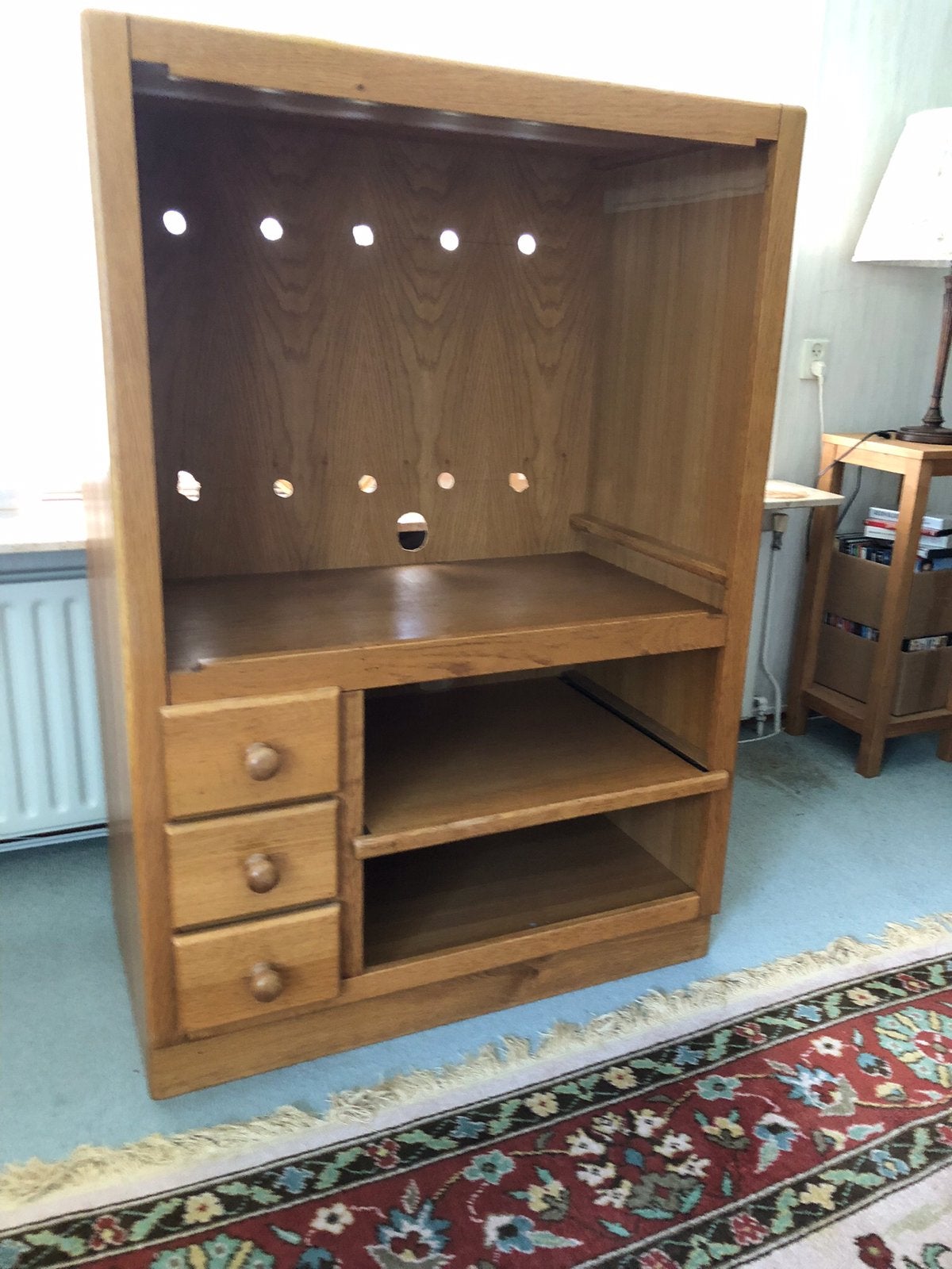 TV kast blank eiken, Huis en Inrichting, Kasten | Televisiemeubels, Gebruikt, 100 tot 150 cm, 50 tot 100 cm, 50 tot 75 cm, Eikenhout