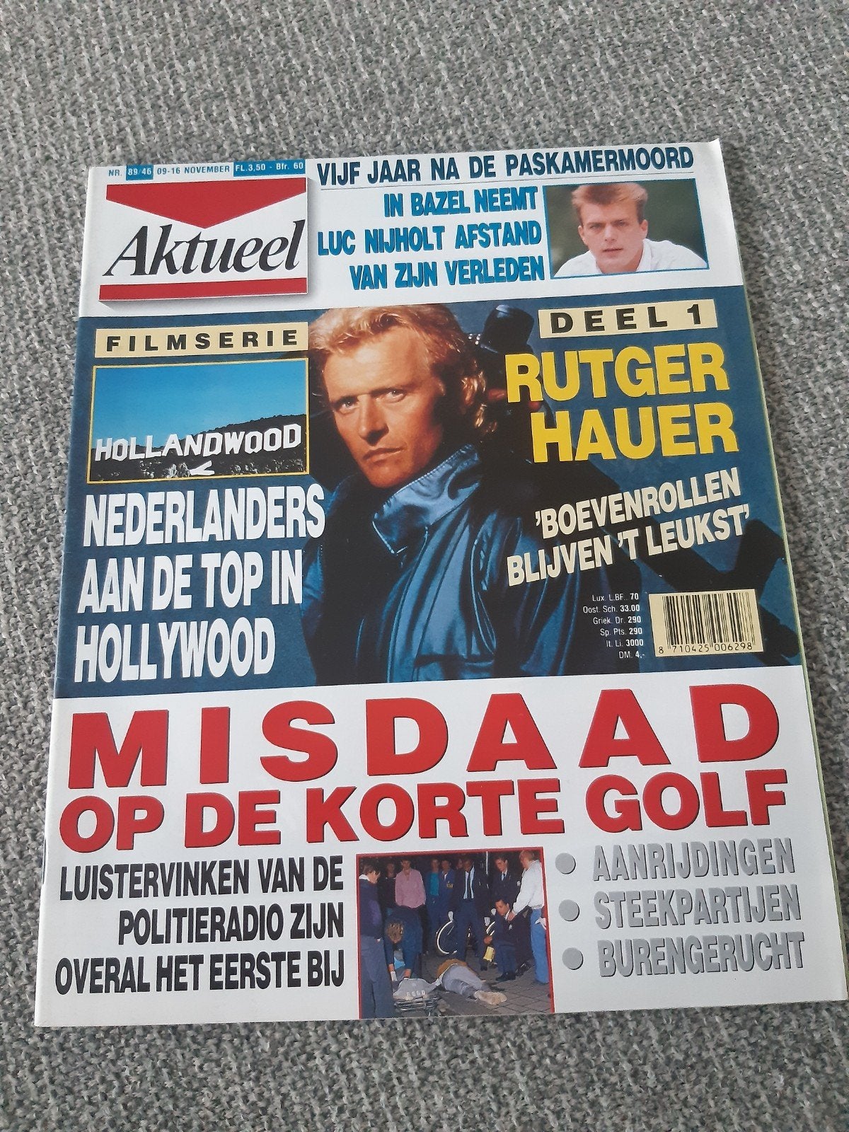 46.Aktueel 1989. Rutger Hauer. Luc Nijholt. Stephan van den, Ophalen of Verzenden, 1980 tot heden, Tijdschrift