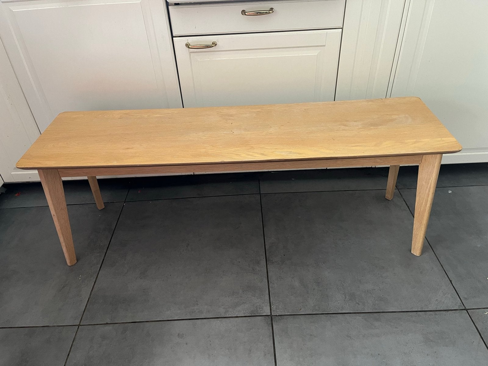 Jysk bankje, 130x36x44 cm, voor binnen of buiten, Huis en Inrichting, Ophalen, Gebruikt, Hout
