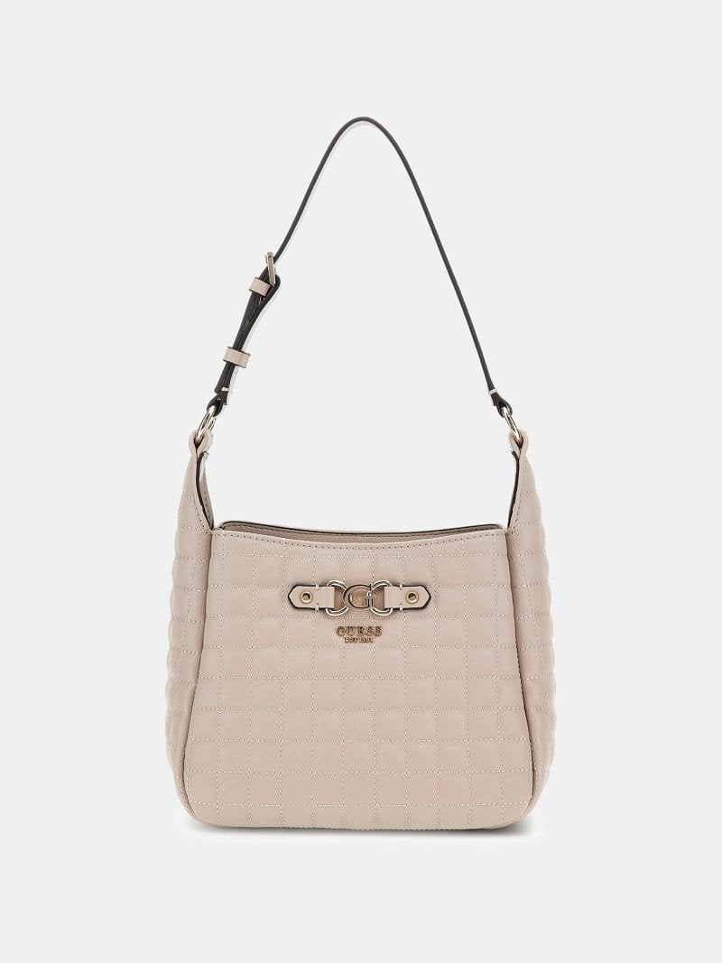 Guess Nadira hobotas, Ophalen of Verzenden, Nieuw, Beige, Schoudertasje