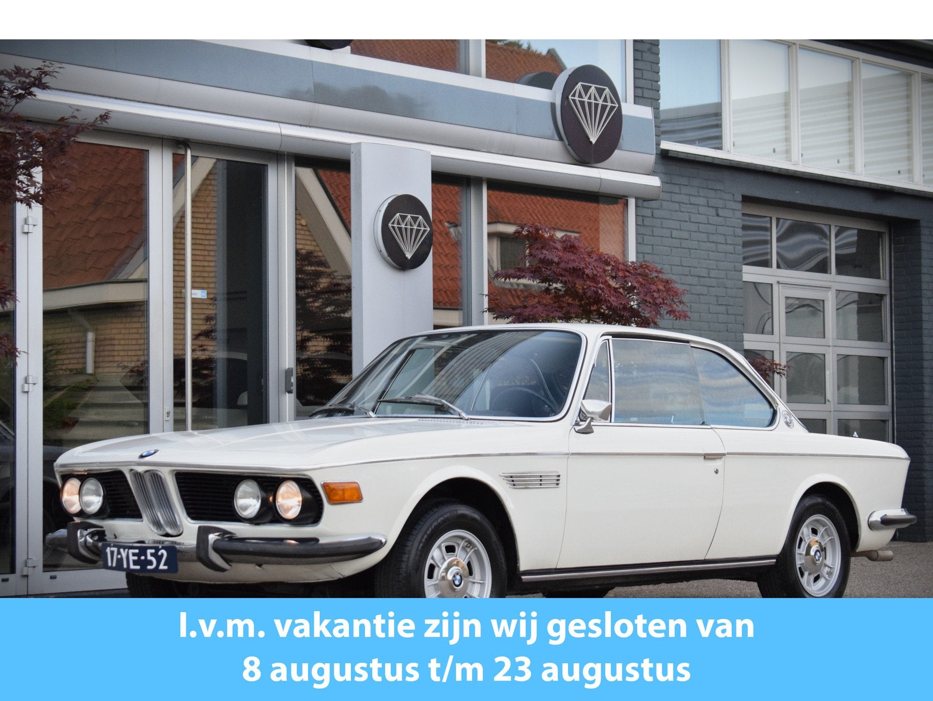 BMW 2800 CS 2.8 6 cilinder | Belastingvrij | APK-vrij | Unie, Auto's, Stof, 4 stoelen, Wit, Bedrijf