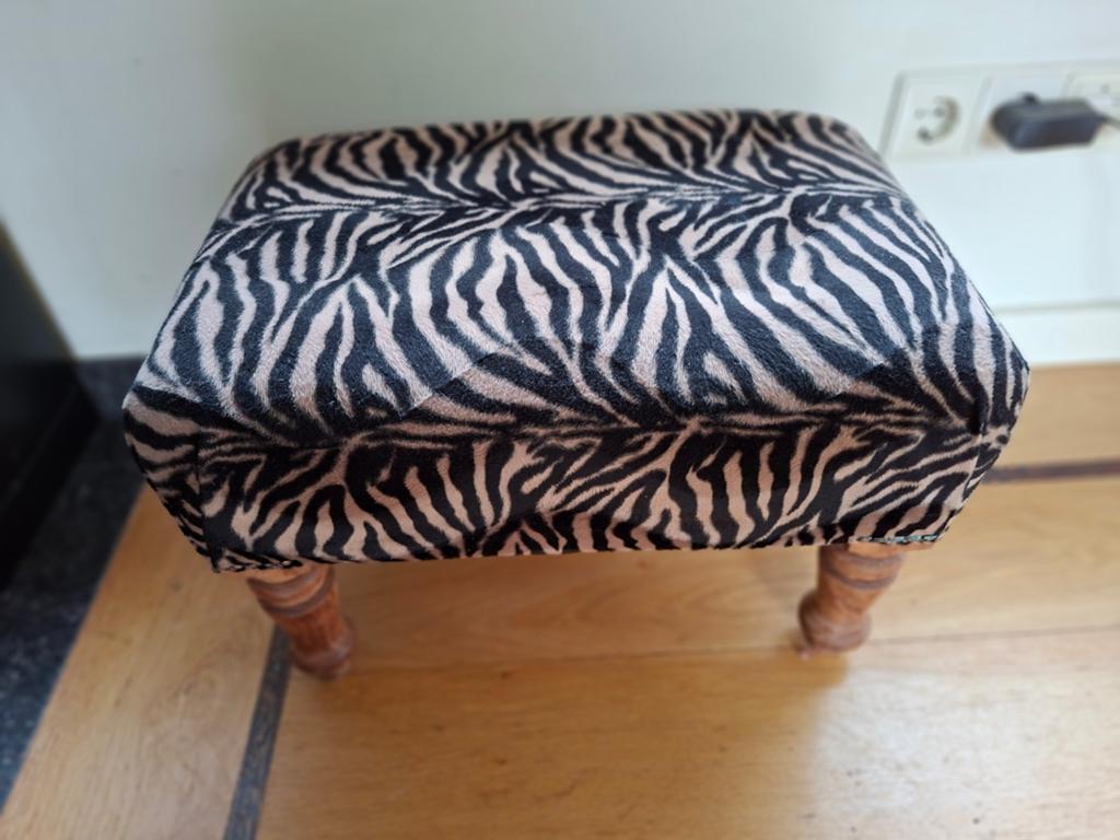 Hockers dierenprint 30 x 50 cm, Huis en Inrichting, Banken | Voetenbanken en Poefen, Ophalen, Rechthoekig, Minder dan 50 cm