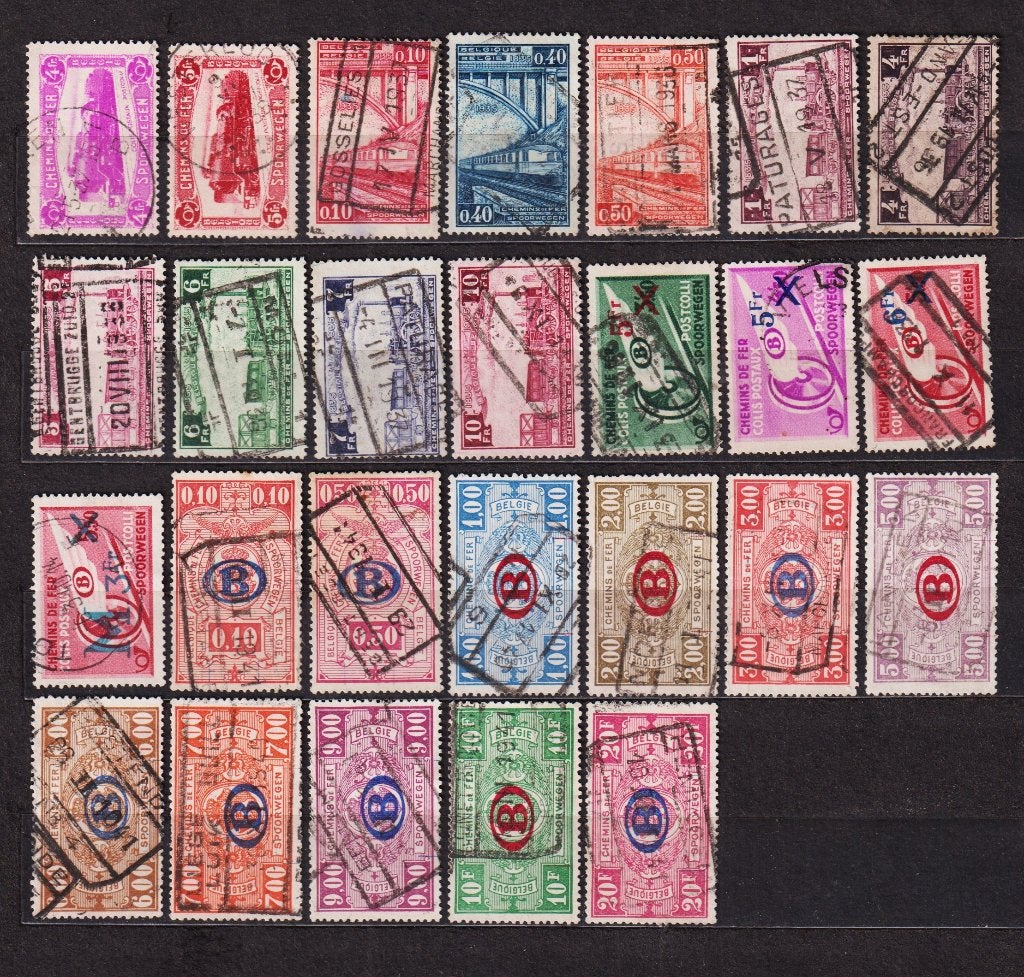 België Spoorwegzegels 1934-1940 gestempeld, Ophalen, Gestempeld, Treinen, Gestempeld