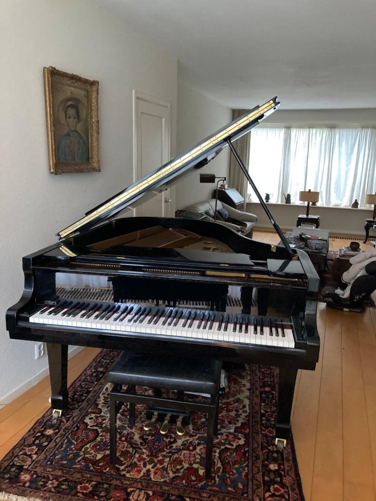 Yamaha C3 vleugel - bouwjaar 1973 - Japan, Muziek en Instrumenten, Piano's, Ophalen, Zwart, Zo goed als nieuw, Hoogglans
