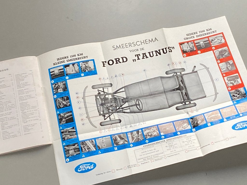 Origineel instructieboek van de Ford Taunus de Luxe (1951), Auto diversen, Handleidingen en Instructieboekjes, Ophalen of Verzenden