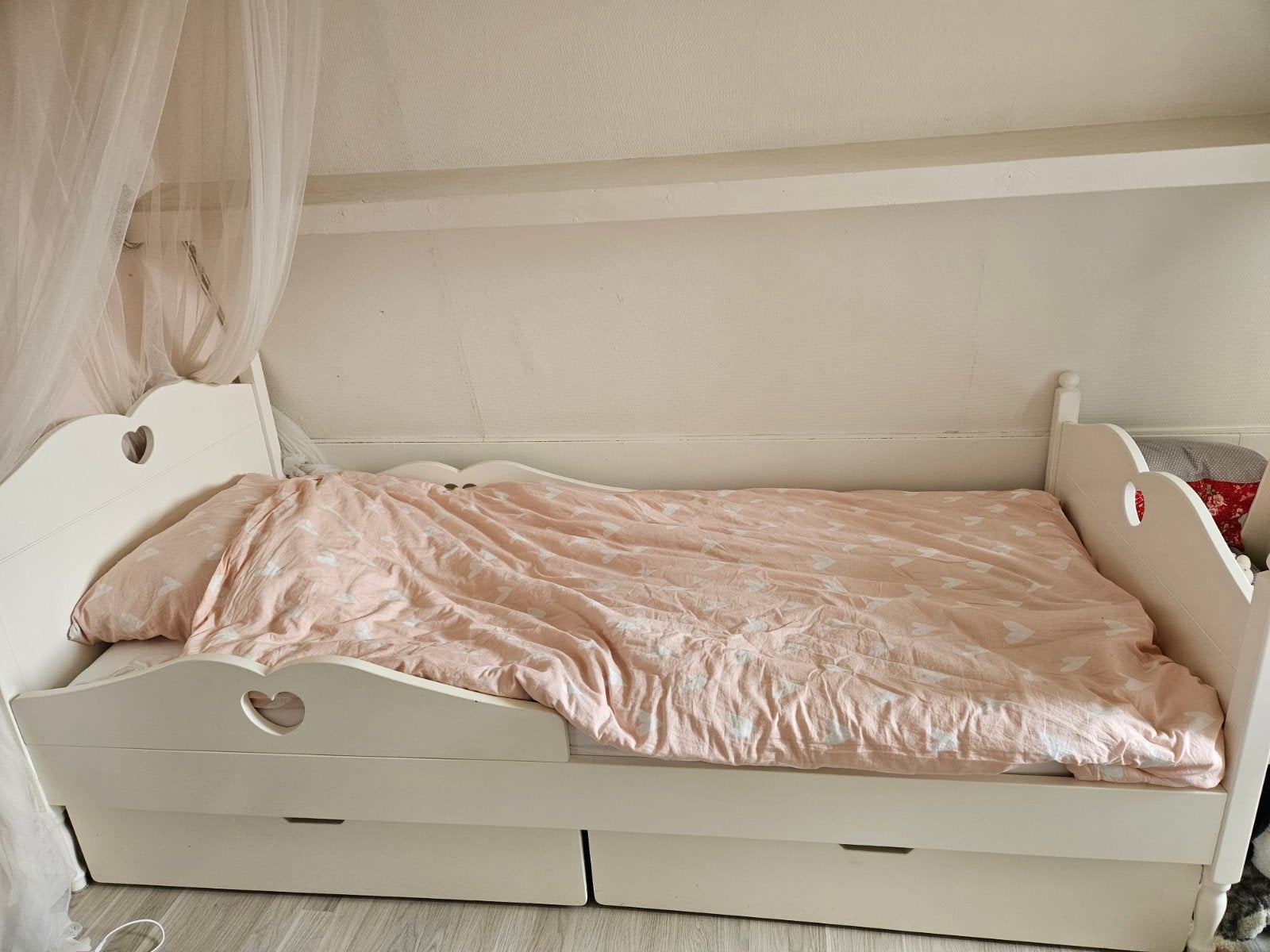 eenpersoonsbed 90x200 cm, Ophalen, 90 cm, Eenpersoons, Wit