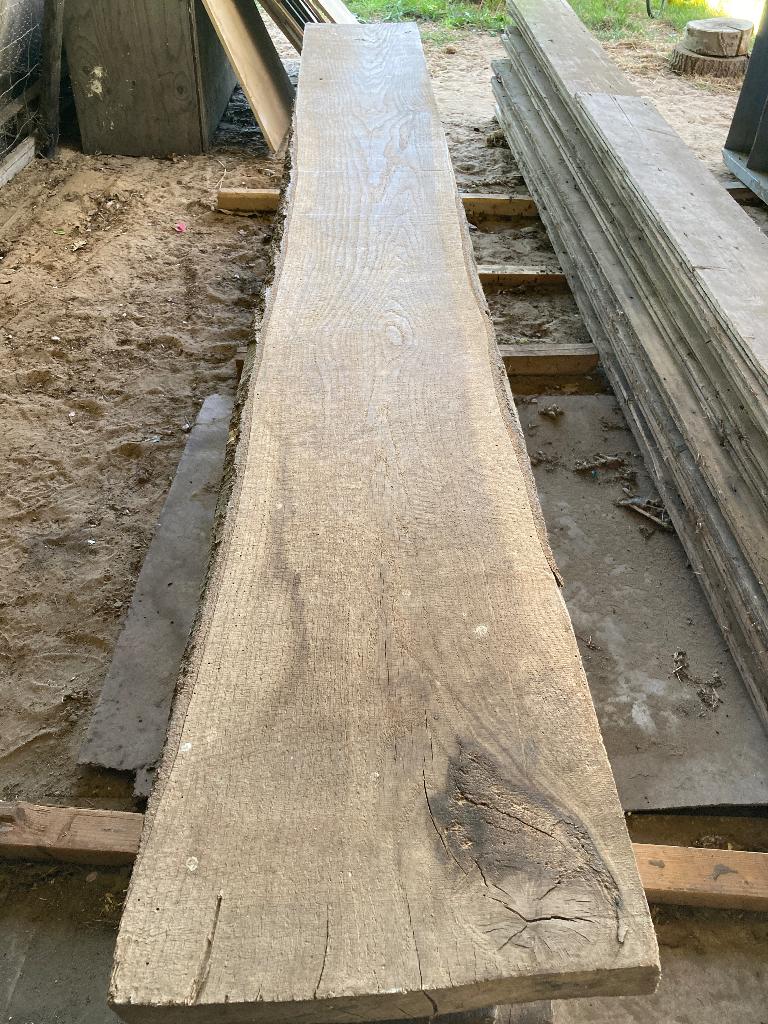 Massieve inlandse eiken planken, Doe-het-zelf en Verbouw, Hout en Planken, Eiken, Ophalen of Verzenden, Zo goed als nieuw, Plank