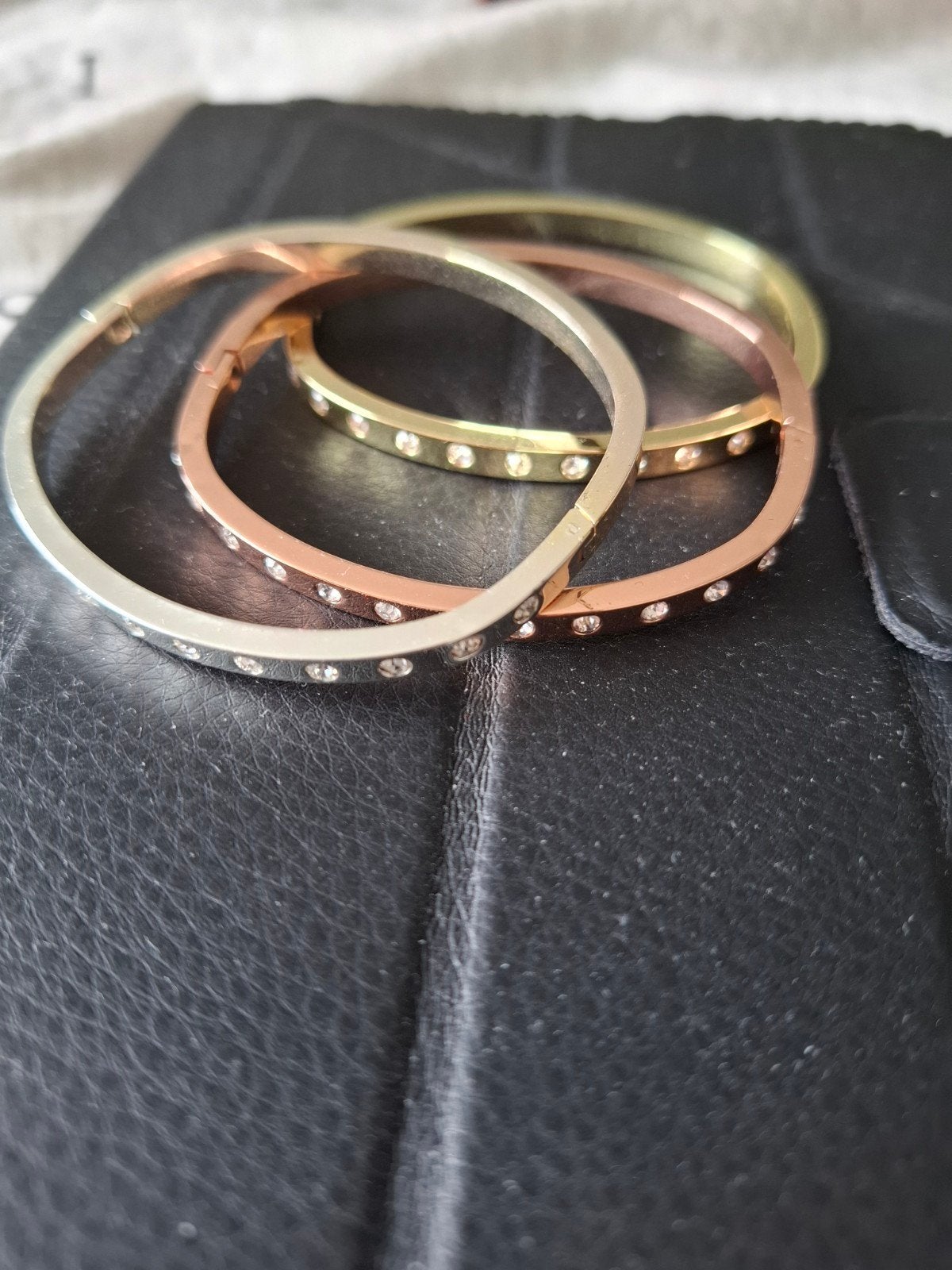 Pierre Cardin Armbanden Tri Colore met Kristallen, Met kristal, Overige materialen, Ophalen of Verzenden, Zo goed als nieuw