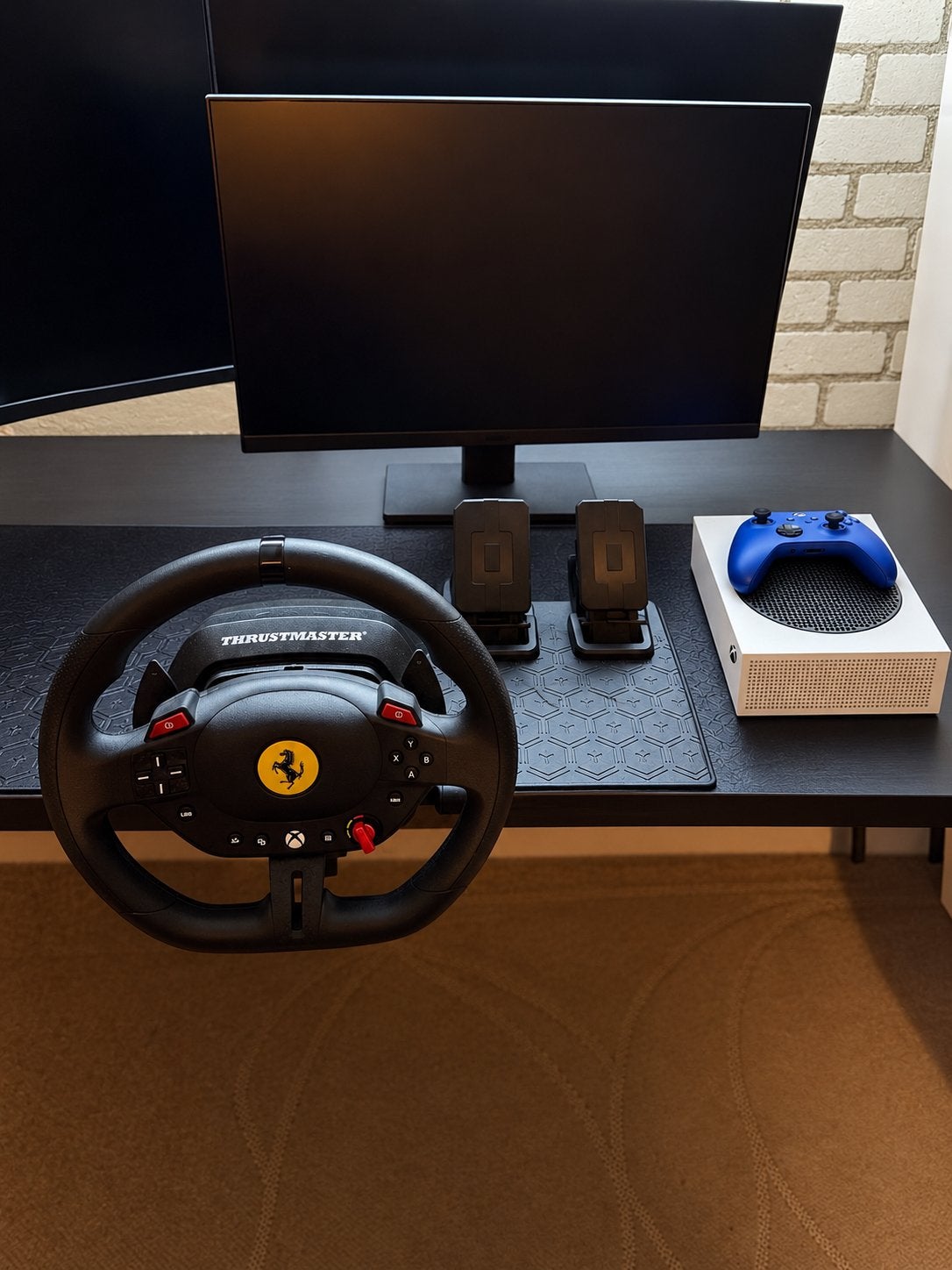 Xbox Series S met Stuur, Pedalen en Monitor - ZGAN, Ophalen of Verzenden, Zo goed als nieuw