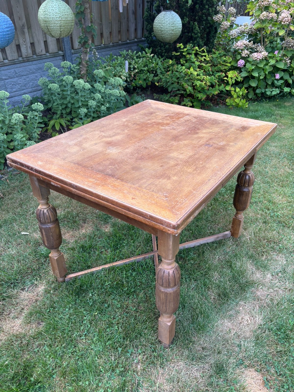 Antieke eiken bolpoottafel uitschuifbaar eetkamertafel, Antiek en Kunst, Ophalen