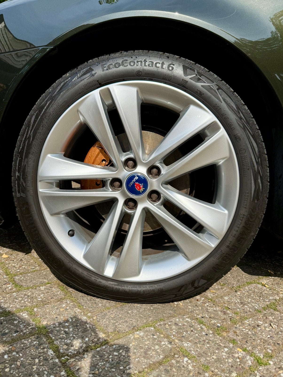 18” velgen voor Saab 9-3 met banden absolute top staat, Auto-onderdelen, Banden en Velgen, 18 inch, Gebruikt, Velg(en), Ophalen of Verzenden