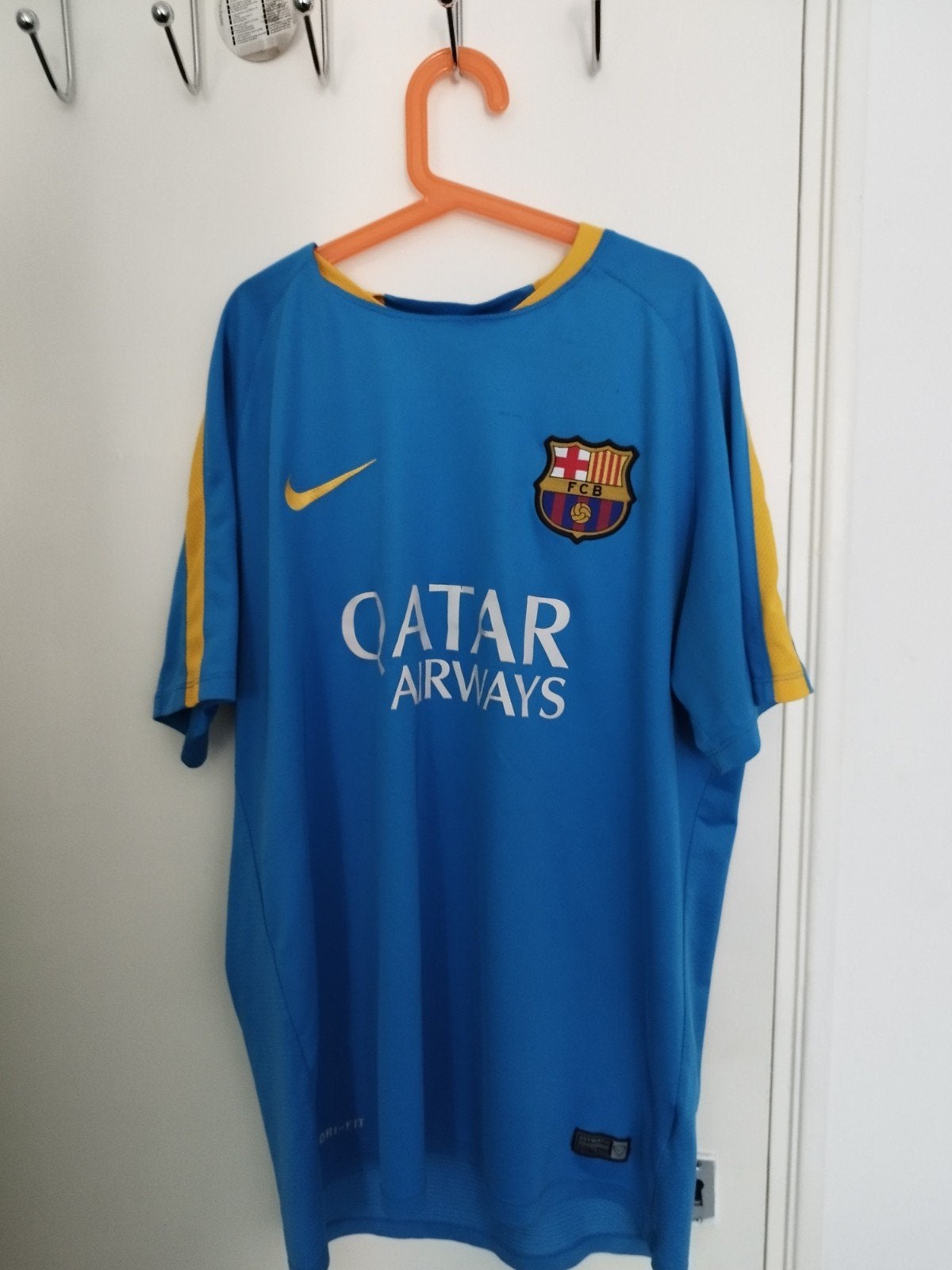 FC Barcelona trainingsshirt/voetbalshirt, Blauw, Nike, Overige maten, Ophalen of Verzenden