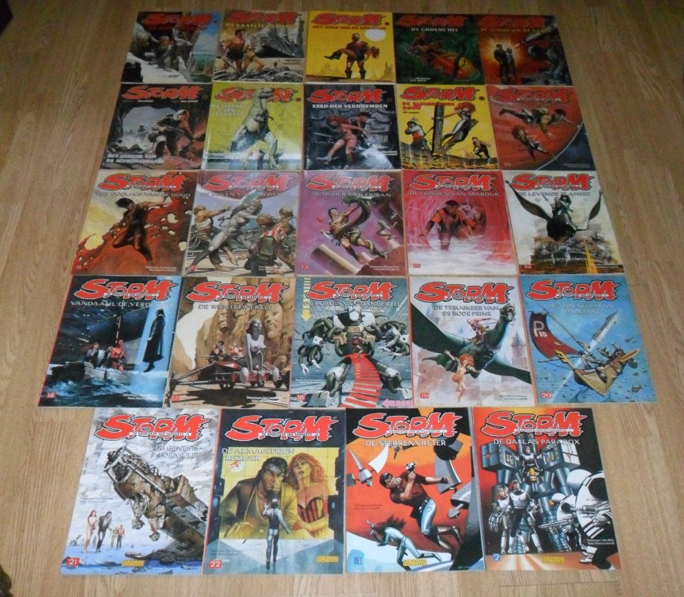 24x) Serie Reeks STORM Don Lawrence 1-22 + 2x Tussentijd, Boeken, Stripboeken, Complete serie of reeks, Ophalen of Verzenden, Gelezen