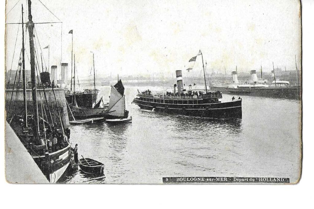 boulogne sur mer  beurtschip de holland  scheepvaart, Verzenden, Voor 1920, Ongelopen, Voertuig