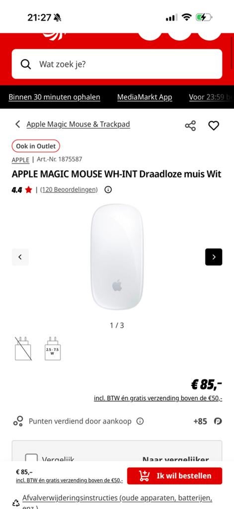 Macbook, Computers en Software, Muizen, Ophalen