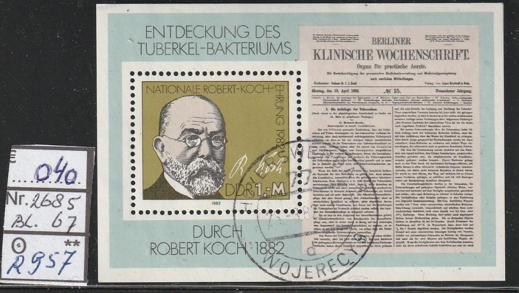 DDR Koch Blok 67 Michel 2685 Nr.R957g, Verzenden, DDR, Gestempeld