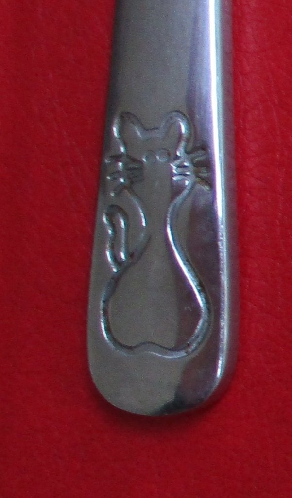 kindermes poes kat poesje ernesto stainless steel 19,1cm, Ophalen of Verzenden, Rvs of Chroom