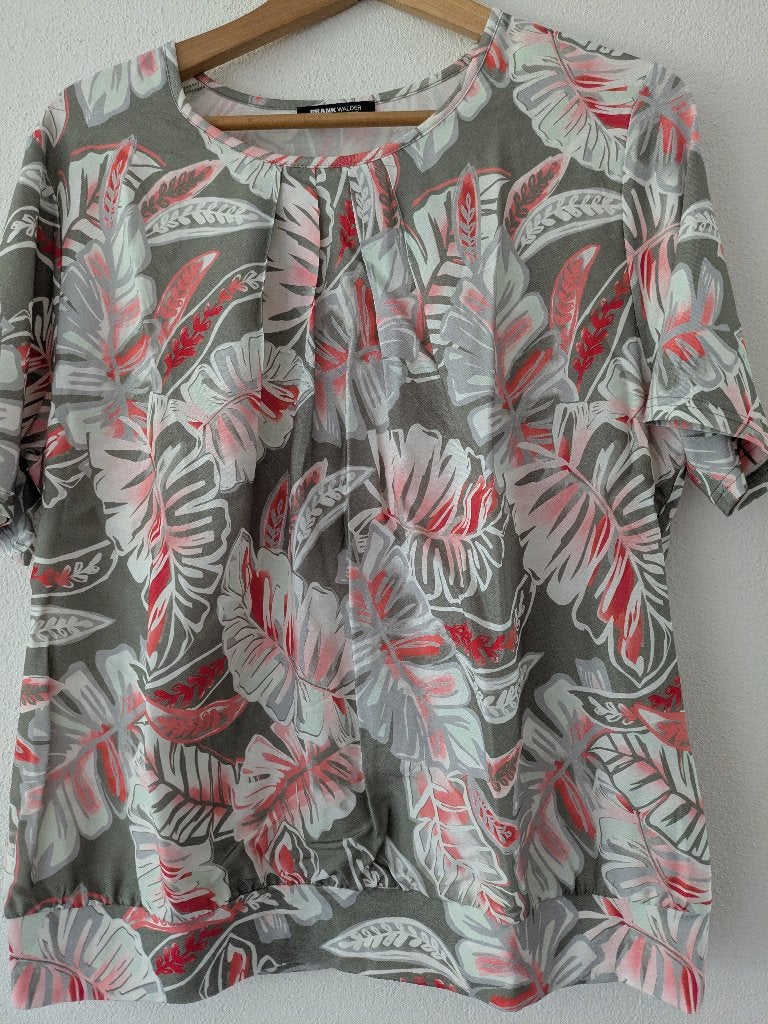 Blouse / T-shirt Frank Walder maat 44, Beige, Maat 42/44 (L), Ophalen of Verzenden, Zo goed als nieuw