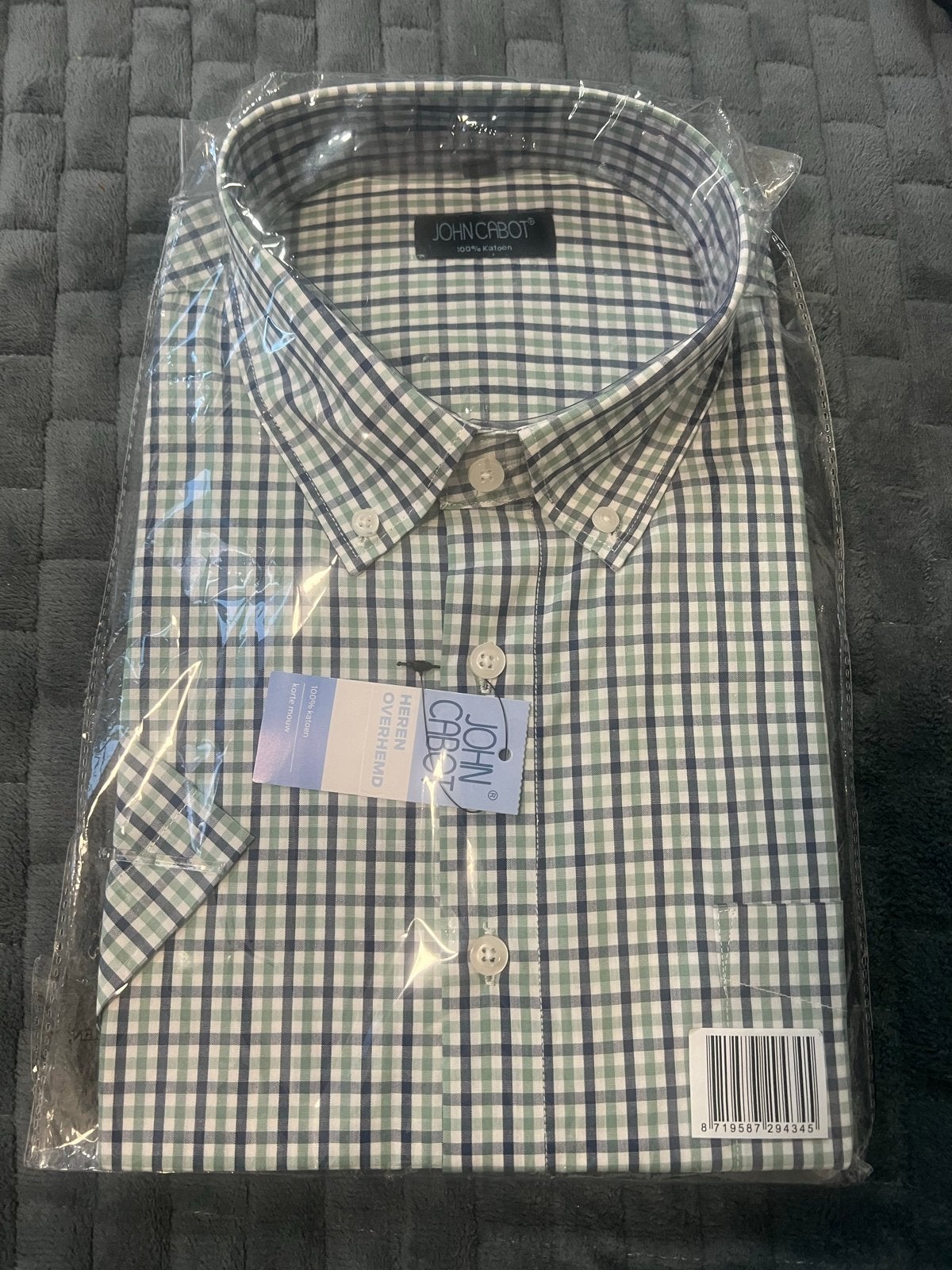 John Cabot Geruit Overhemd XXL - Nieuw in Verpakking, Ophalen of Verzenden, Nieuw, Meerkleurig, Overige halswijdtes