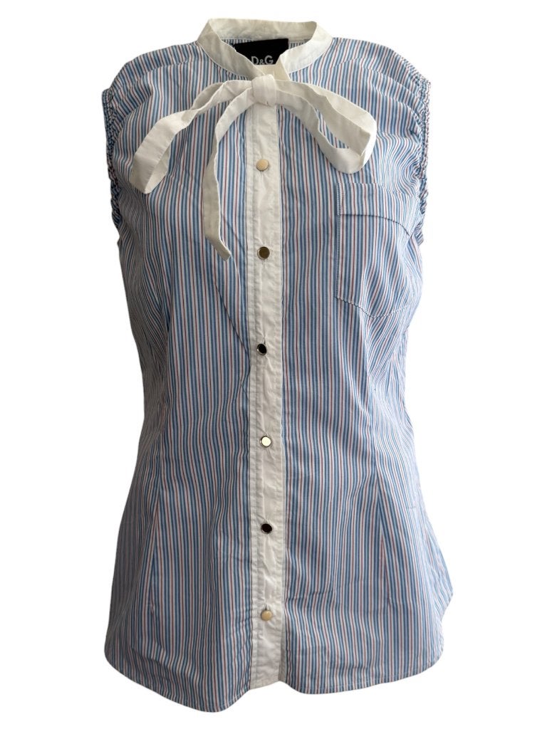Dolce & Gabbana top M, Blauw, Ophalen of Verzenden, Zo goed als nieuw, Zonder mouw