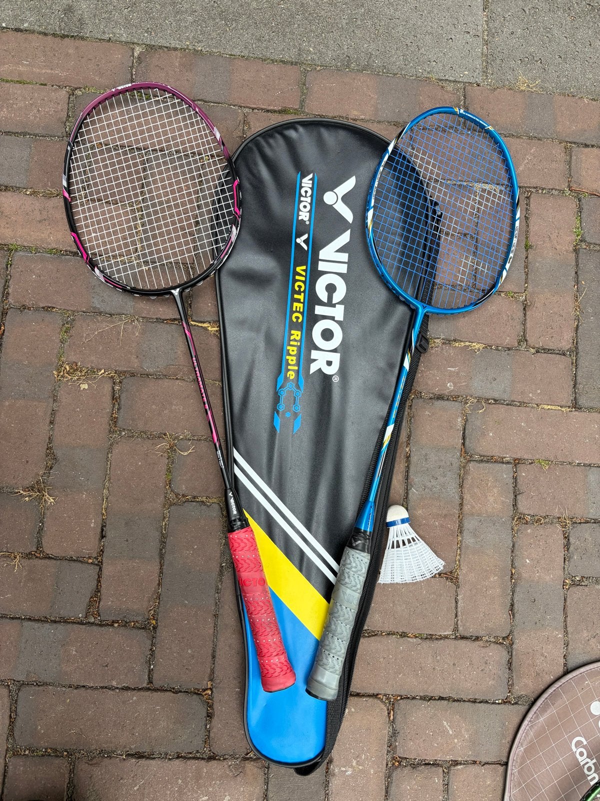 Victor badminton set  2 stuks zo goed als nieuw, Sport en Fitness, Badminton, Ophalen of Verzenden, Zo goed als nieuw, Racket(s)