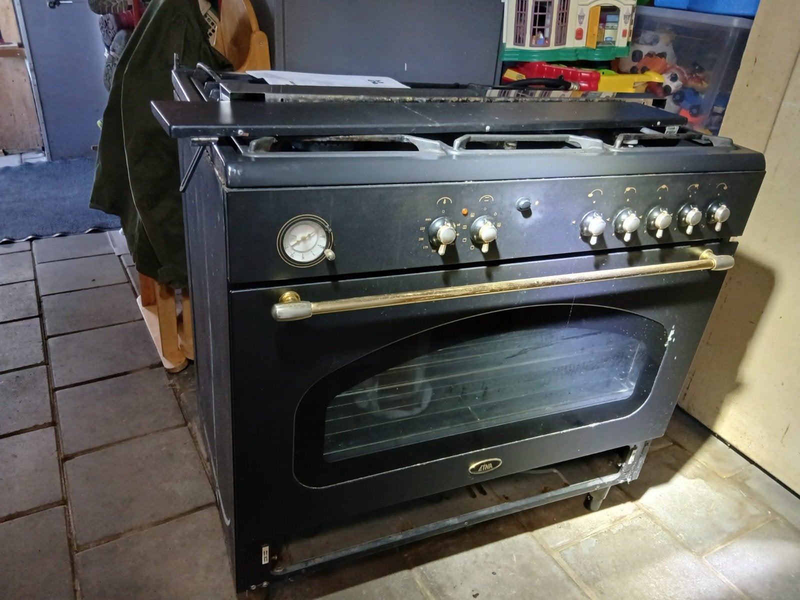 Etna gasfornuis met oven, Ophalen, Gebruikt, Gas, 90 tot 95 cm