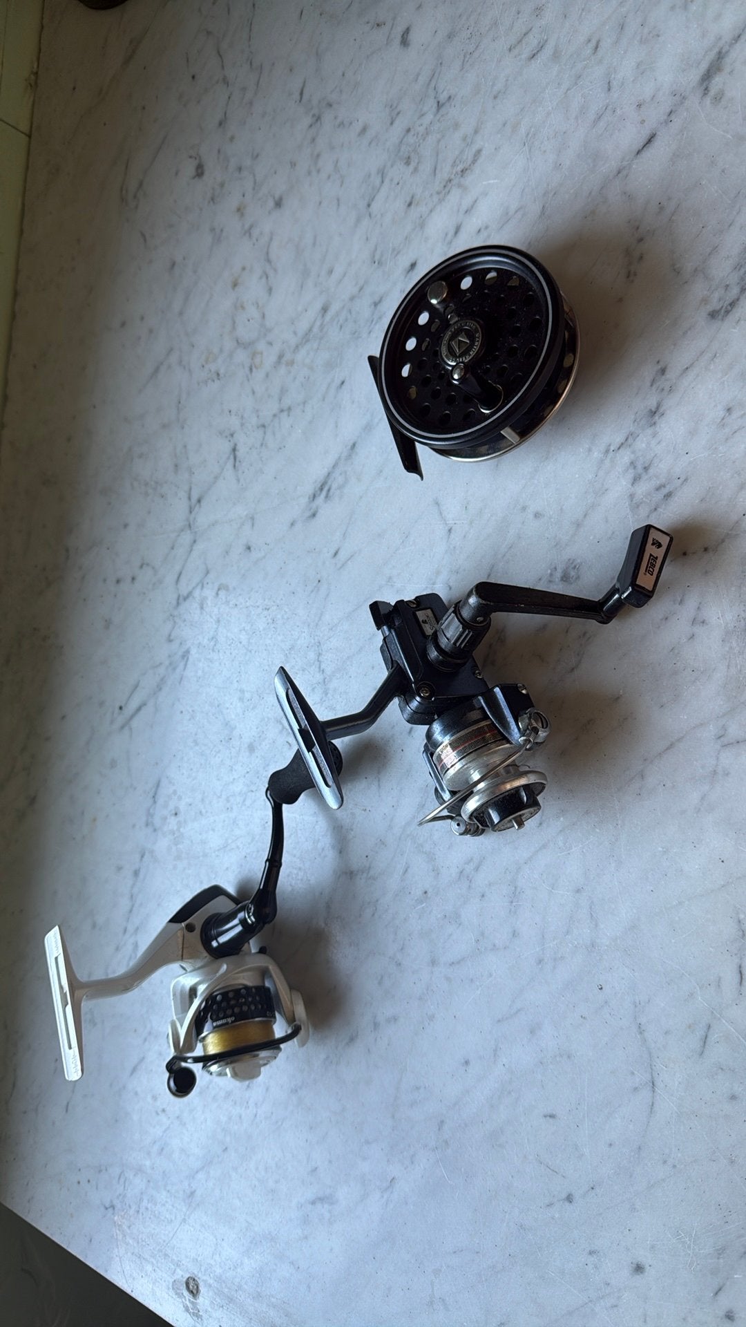 2 molentjes en 1 reel, Ophalen of Verzenden, Gebruikt, Molen
