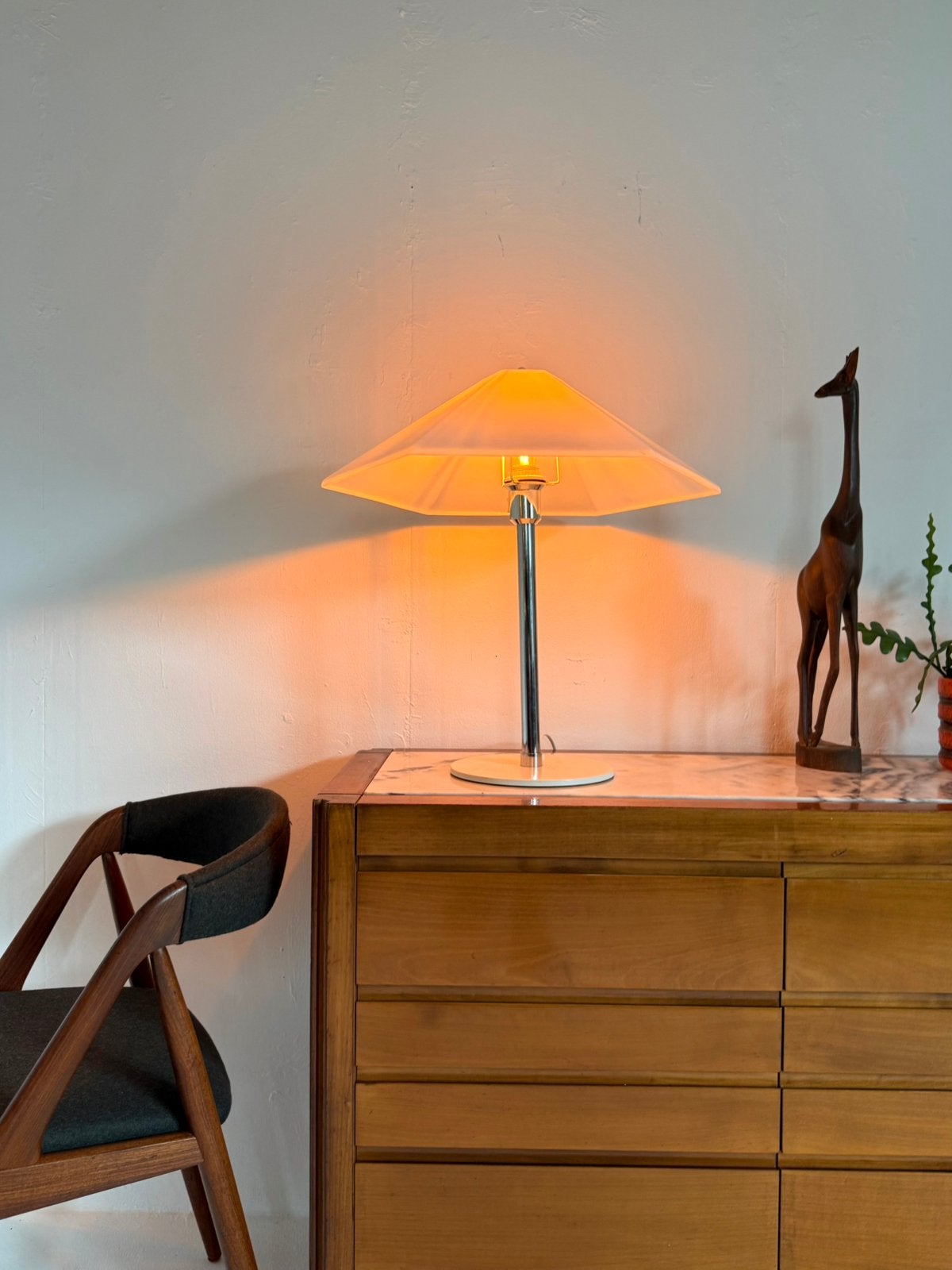Vintage Deense tafellamp, Lyskær Belysning ‘70, LED verlichting, 57 cm, Kunststof, Overige merken