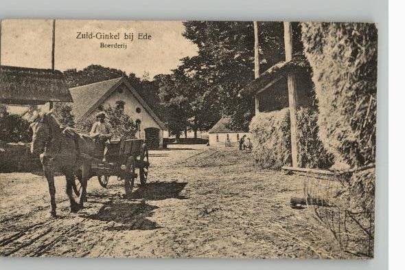 Ede Boerderij  Zuid-Ginkel  st 1942  uitg J. Klamer schaars, Verzamelen, Verzenden, 1920 tot 1940, Gelopen, Gelderland