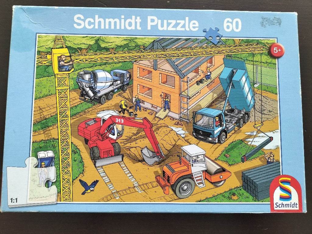 Werk in uitvoering puzzel - 60 stukjes, Ophalen of Verzenden, Meer dan 50 stukjes, Zo goed als nieuw, 4 tot 6 jaar