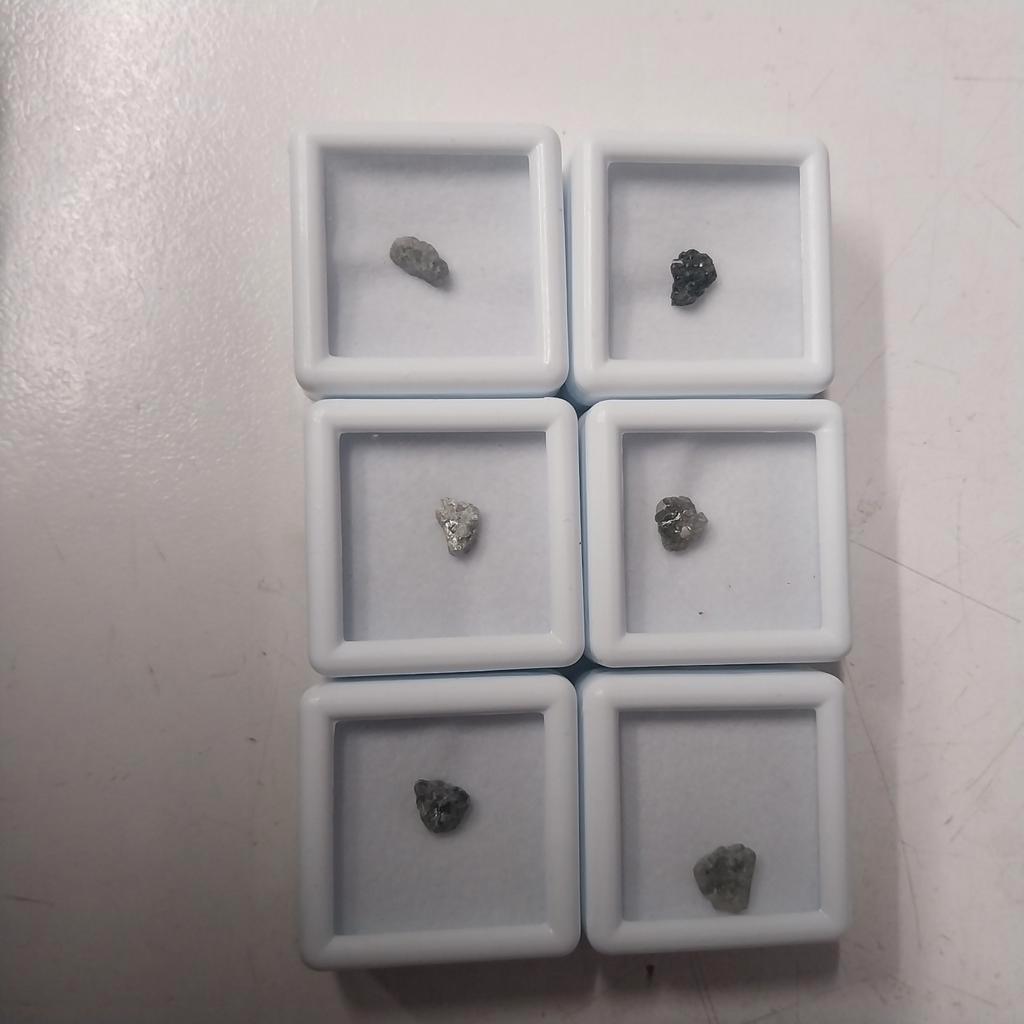 Lot met 6 prachtige ruwe diamanten, Ophalen of Verzenden, Zo goed als nieuw