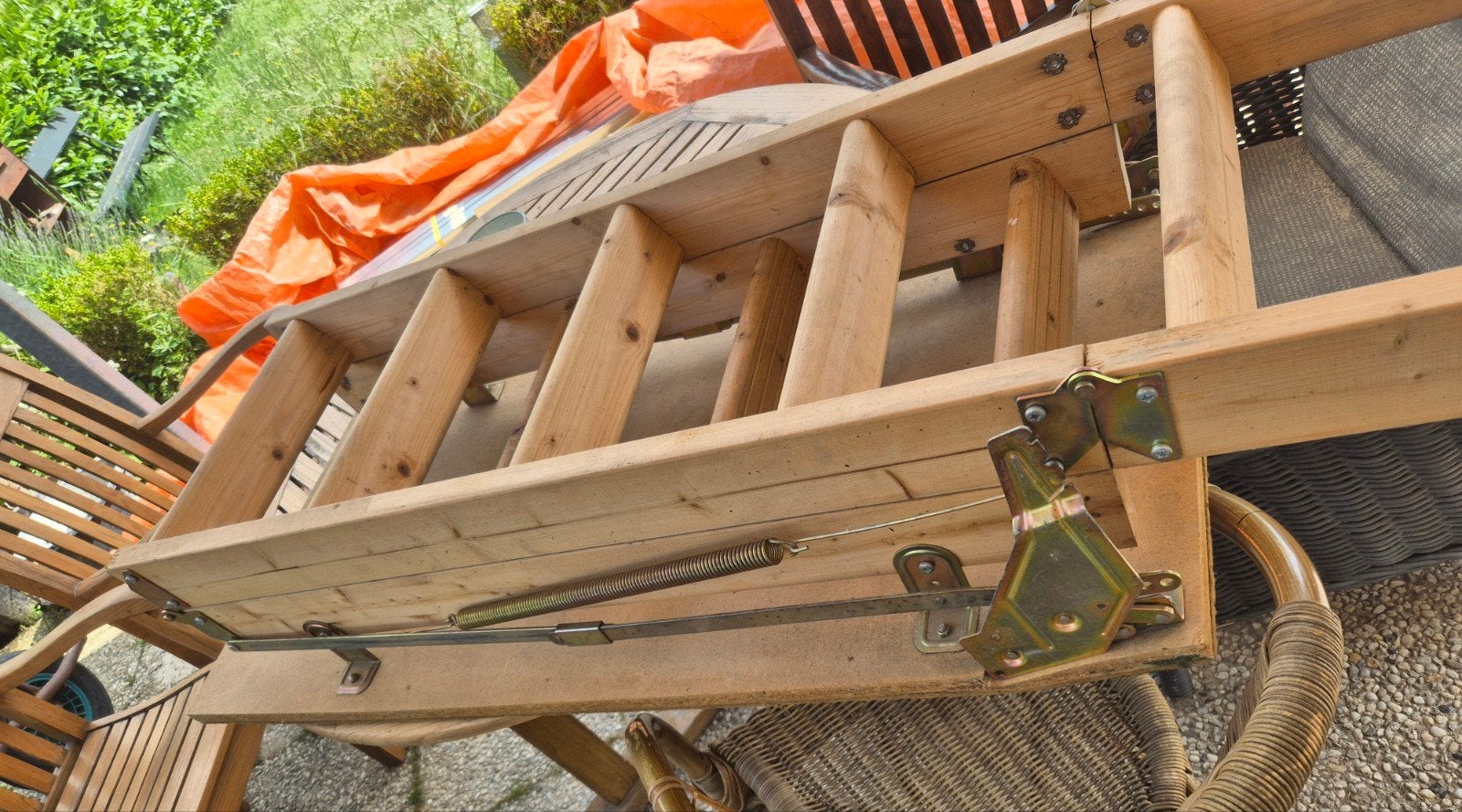 Houten zoldertrap - Opvouwbaar en Inschuifbaar, Ophalen, Gebruikt, 2 tot 4 meter