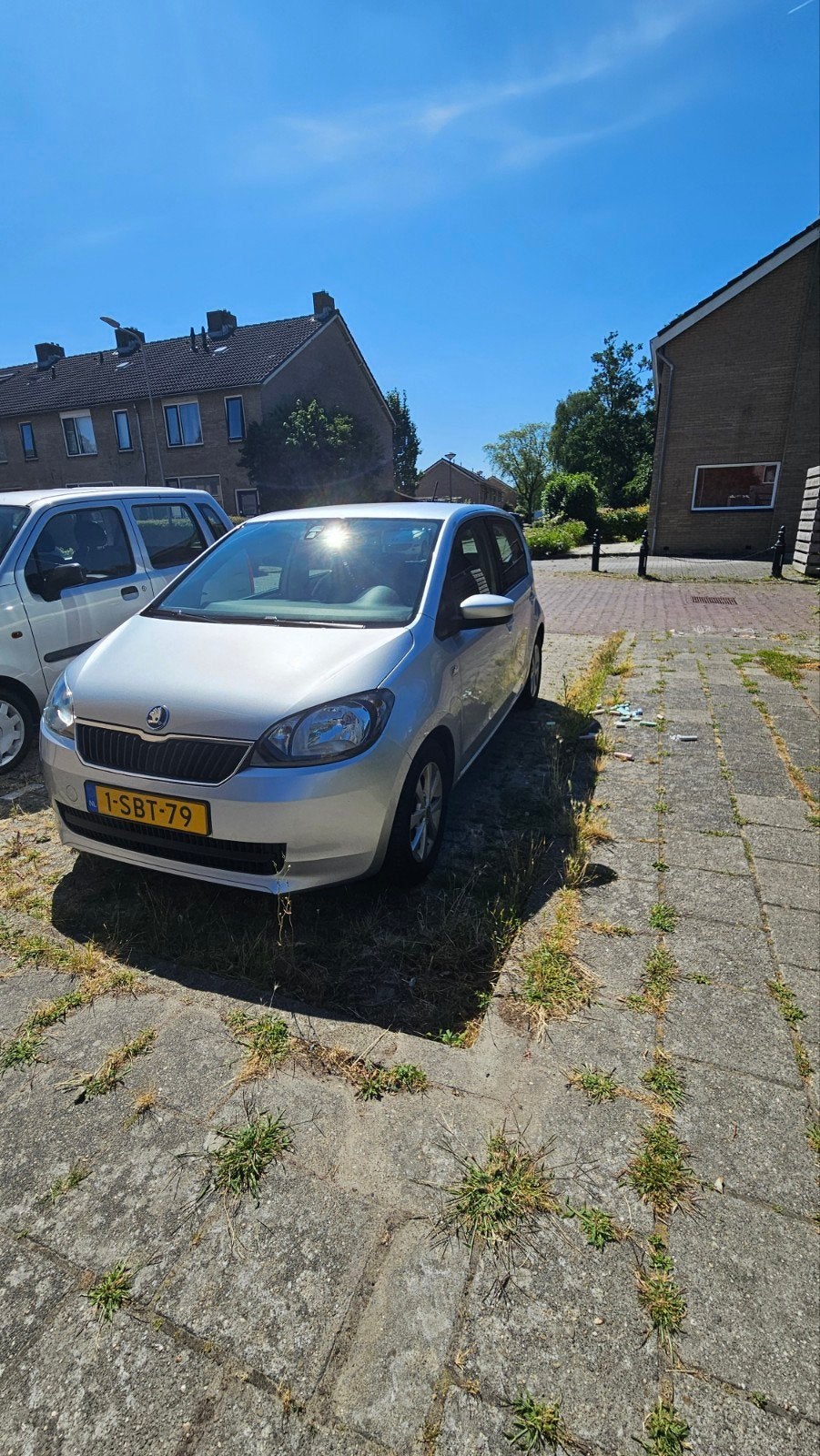 Skoda Citigo 1.0 T 44KW 2013 Grijs, Auto's, Voorwielaandrijving, Euro 5, Stof, Zwart