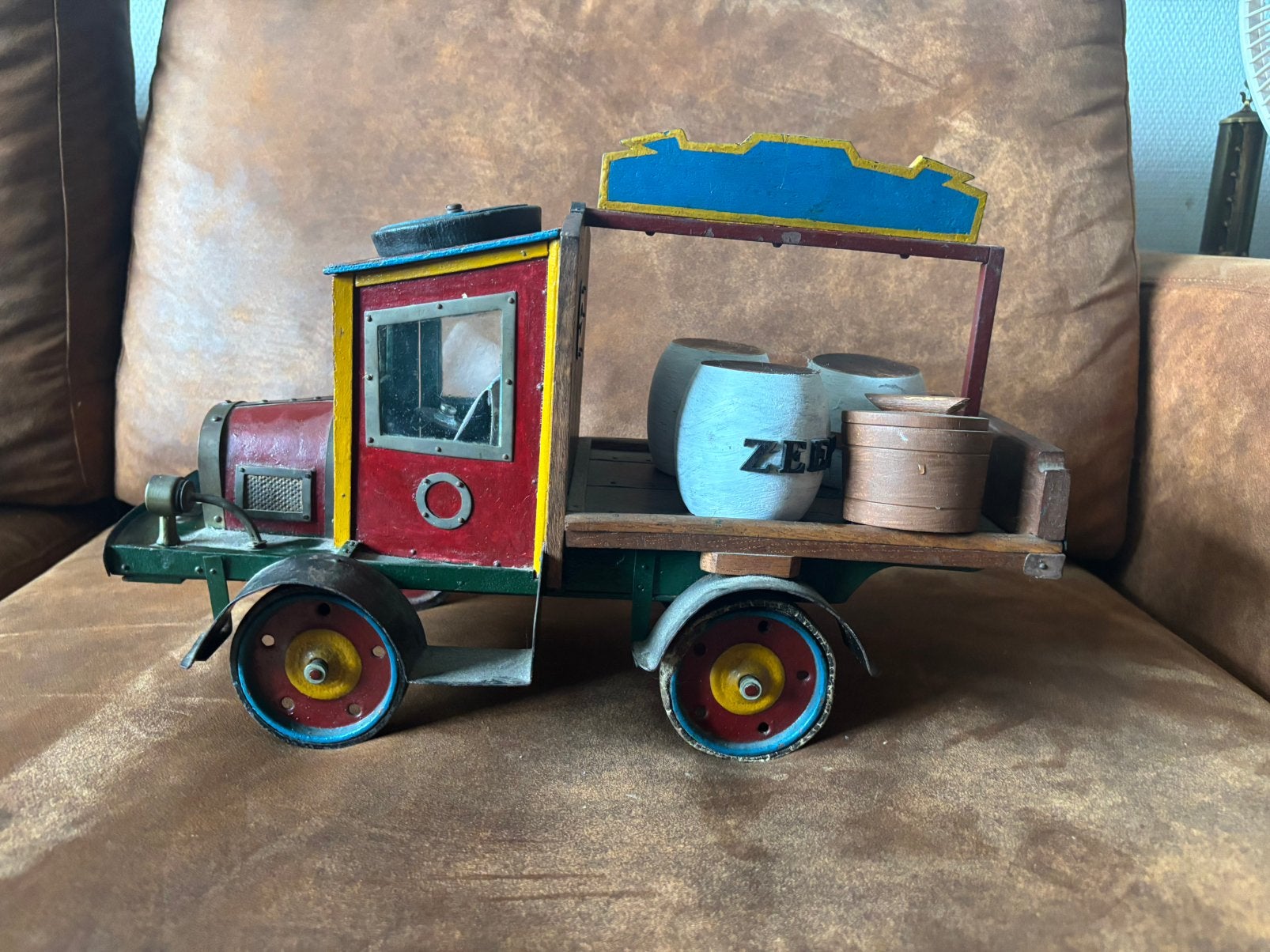 oude zeepwagen van hout, Antiek en Kunst, Antiek | Speelgoed, Ophalen of Verzenden