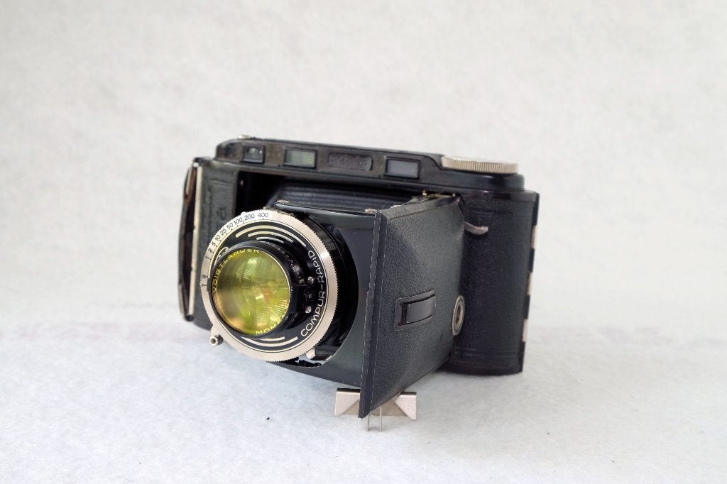 Voigtlander Bessa RF, Helomar 10.5cm f/3.5, 120 film folder, Verzenden, Gebruikt, Compact, Overige Merken