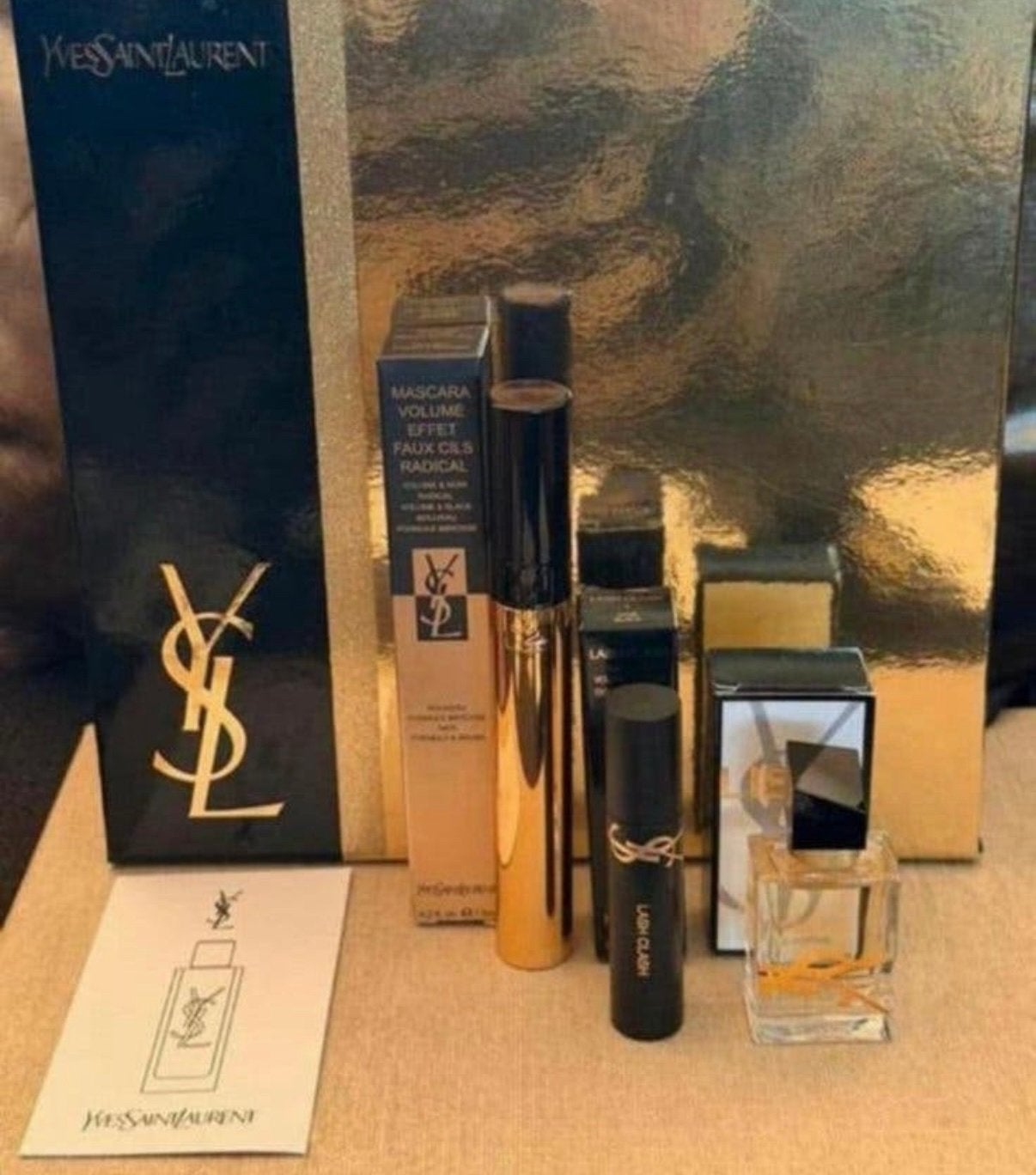 YSL cadeau set,full size mascara,mini + miniatuur Libre  edp, Ogen, Verzenden, Zwart, Nieuw
