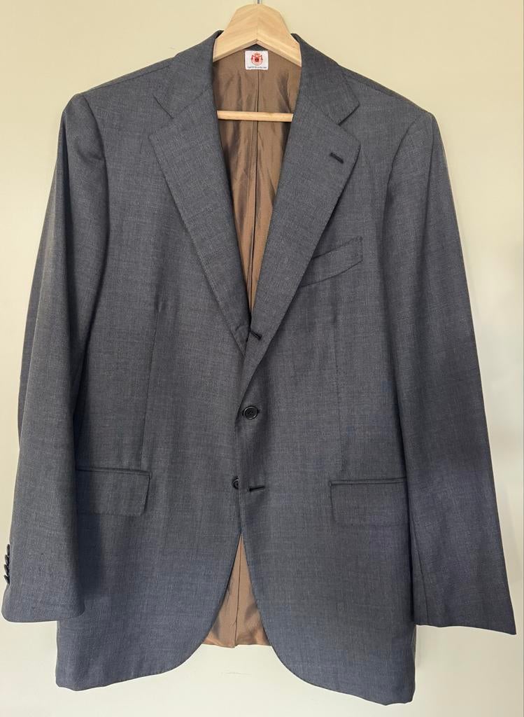 Luigi Borrelli Handgemaakt jasje Antraciet Grijs maat 102/51, Kleding | Heren, Ophalen of Verzenden, Gedragen, Maat 52/54 (L)