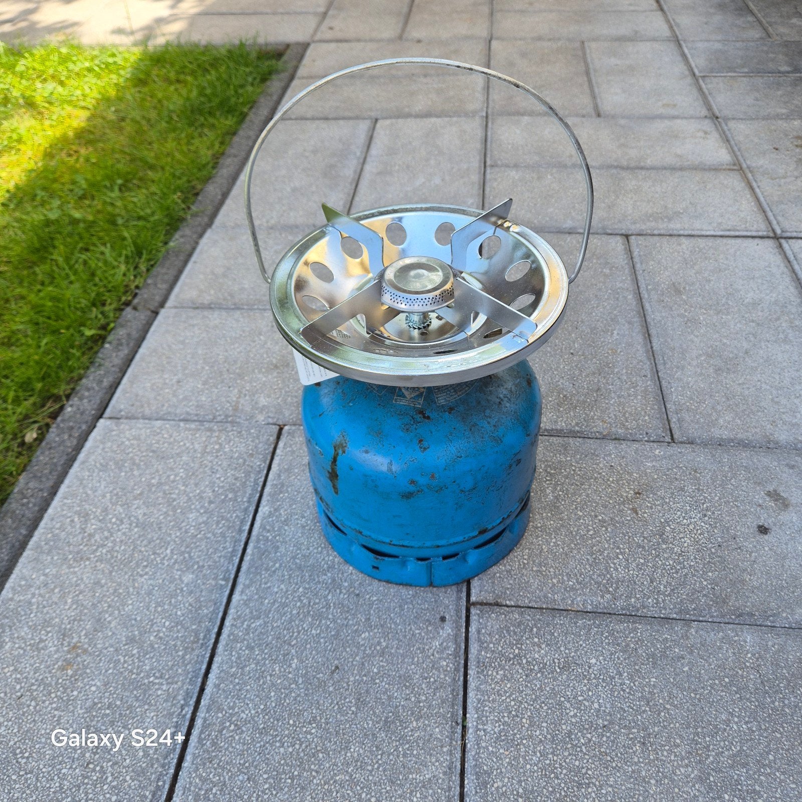 Gasfles met gasbrander te koop, Ophalen