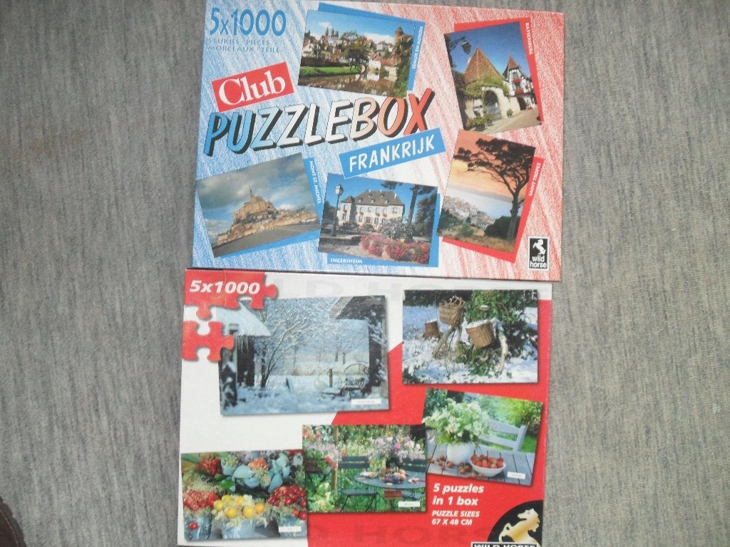 WILD HORSE PUZZELDOZEN., Ophalen of Verzenden, 500 t/m 1500 stukjes, Zo goed als nieuw, Legpuzzel