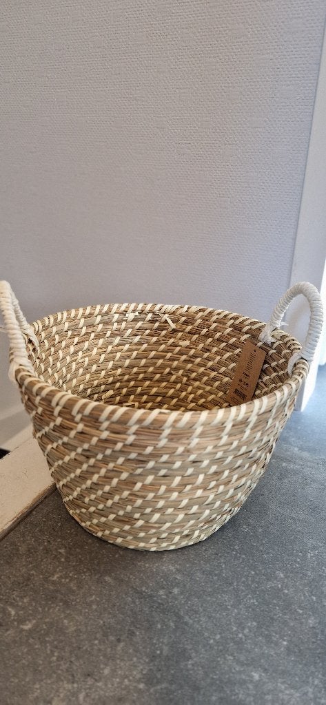 Rieten mand, Mand, Rond, Nieuw, Ophalen of Verzenden