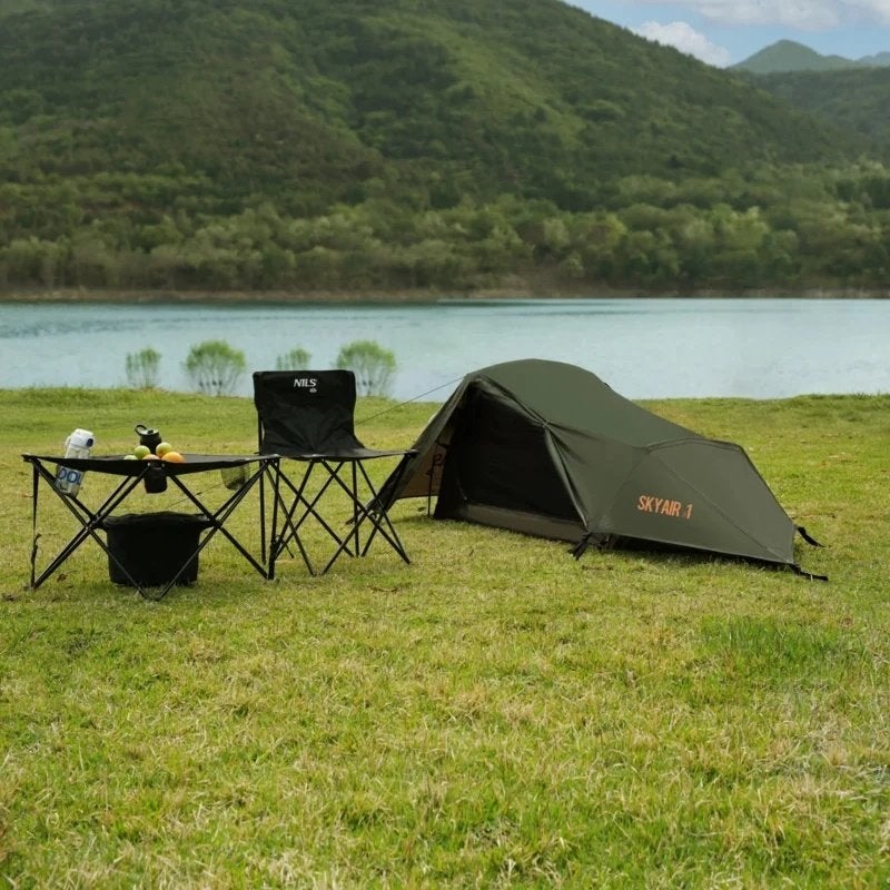 Nils Skyair 1 Solo Ultra Light Tent Green/Blue 1 Pers, Outdoorsportshop, Tot en met 2, Nieuw, Verzenden