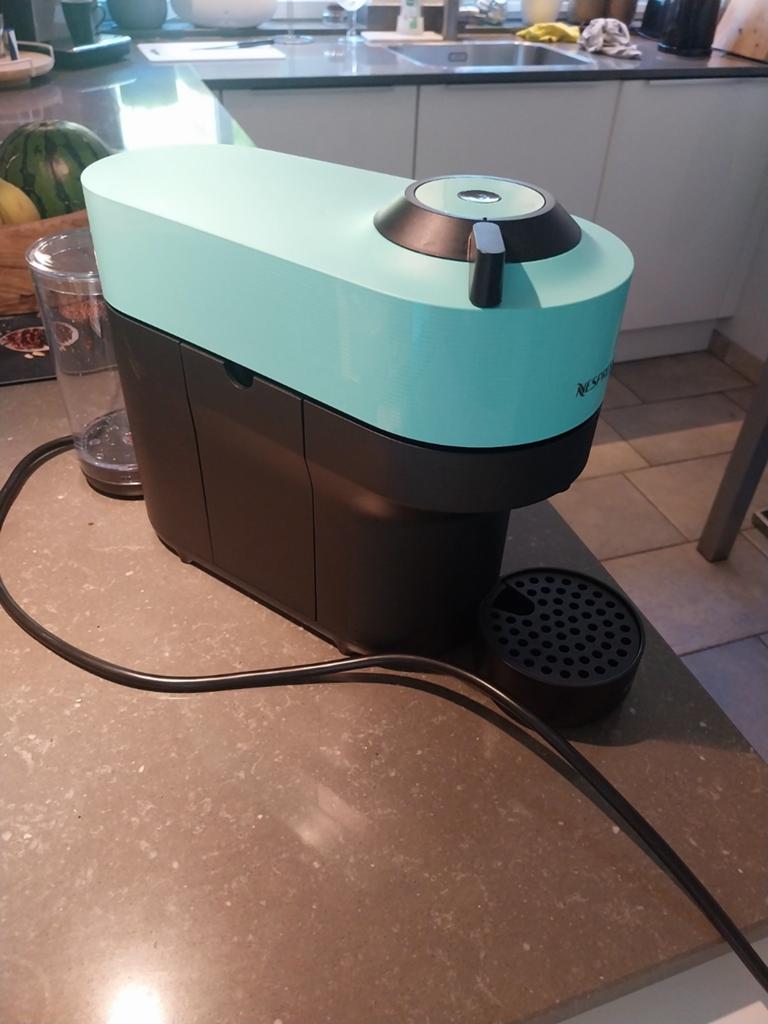 Nespresso Vertuo Pop Krups XN9204P3 Mint Koffiemachine, 10 kopjes of meer, Koffiemachine, Ophalen of Verzenden, Zo goed als nieuw
