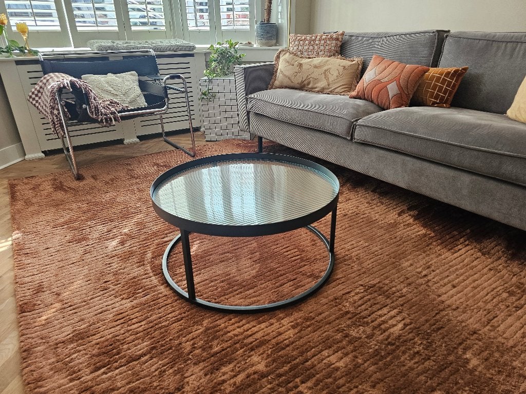 Dutchbone salontafel Boli, Huis en Inrichting, Tafels | Salontafels, Ophalen, Gebruikt, 50 tot 100 cm, Rond