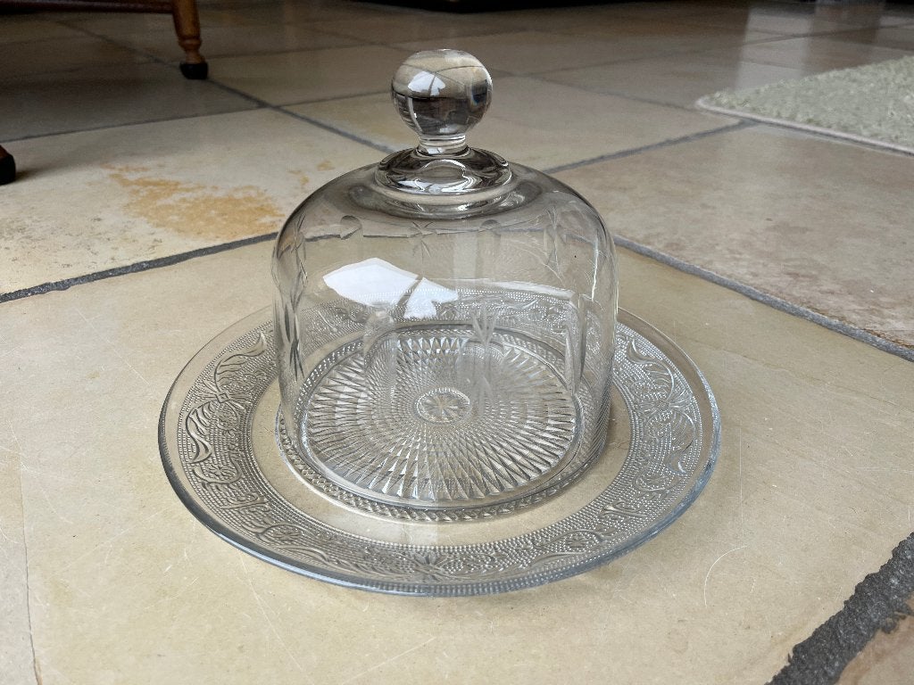 Glazen kaasstolp vintage, Antiek en Kunst, Antiek | Glas en Kristal, Ophalen
