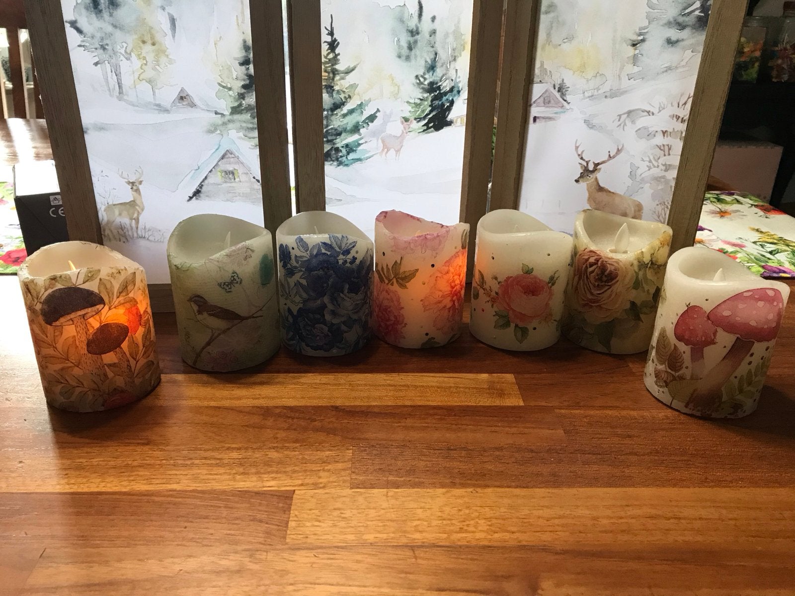 LED Kaarsen met realistische vlam - Diverse designs, Meerkleurig, Ophalen of Verzenden, Kaars, Was