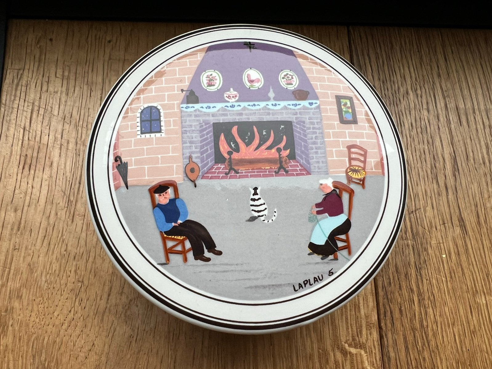 Vintage Villeroy & Boch Dekseldoos Design Naif Laplau, Ophalen of Verzenden, Zo goed als nieuw, Rond, Porselein of Keramiek