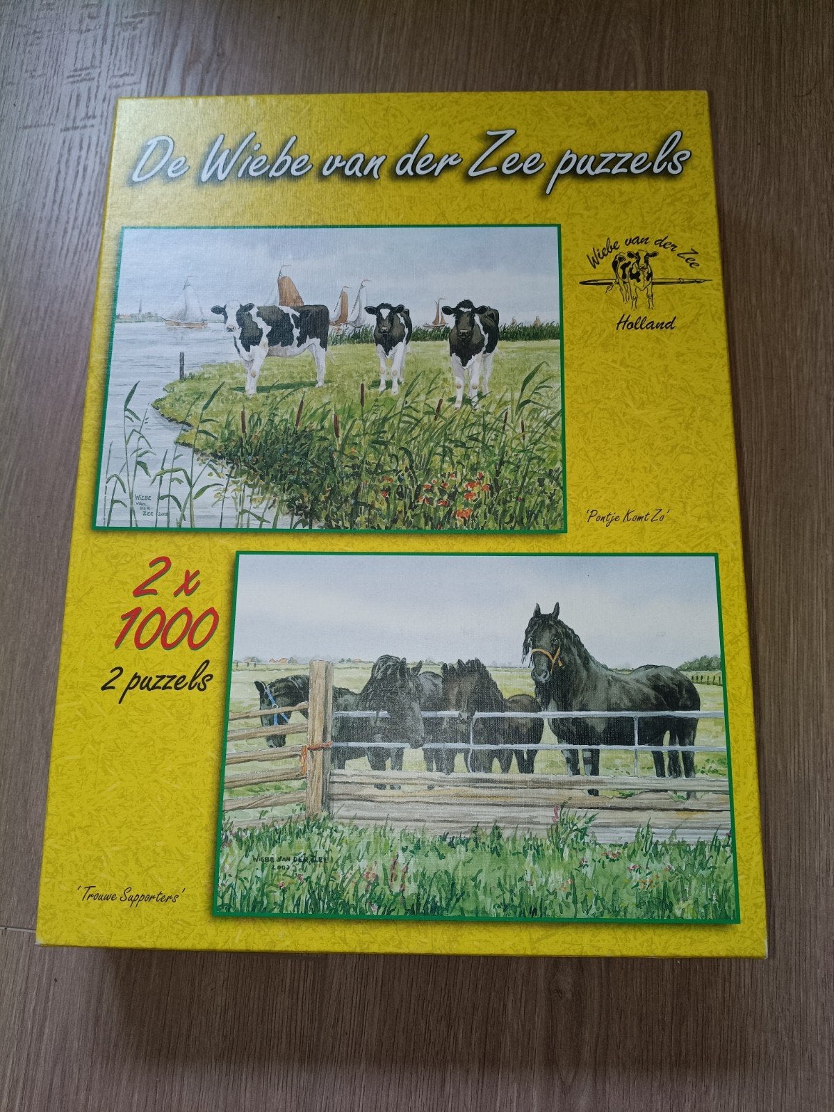 Wiebe van der zee puzzels 2x 1000 stukjes, Ophalen of Verzenden, 500 t/m 1500 stukjes, Zo goed als nieuw, Legpuzzel