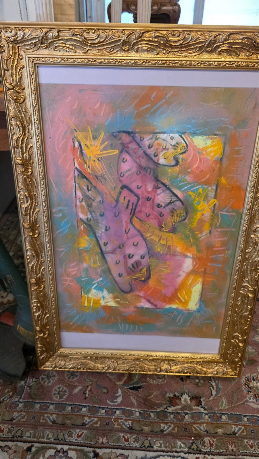groot schilderij Viola Holt, Antiek en Kunst, Ophalen