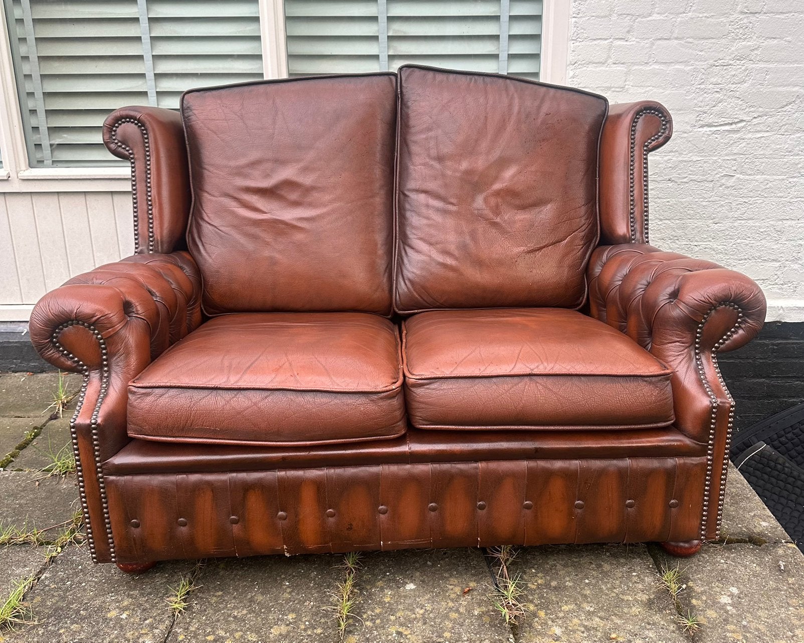 Chesterfield, Huis en Inrichting, Banken | Bankstellen, Ophalen, Zo goed als nieuw, 75 tot 100 cm, 200 tot 250 cm